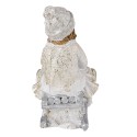 Clayre & Eef Figurine Enfant 10x5x10 cm Blanc Gris Polyrésine