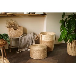 Clayre & Eef Baskets Set of 3 Ø 40*46 cm Beige Seagrass