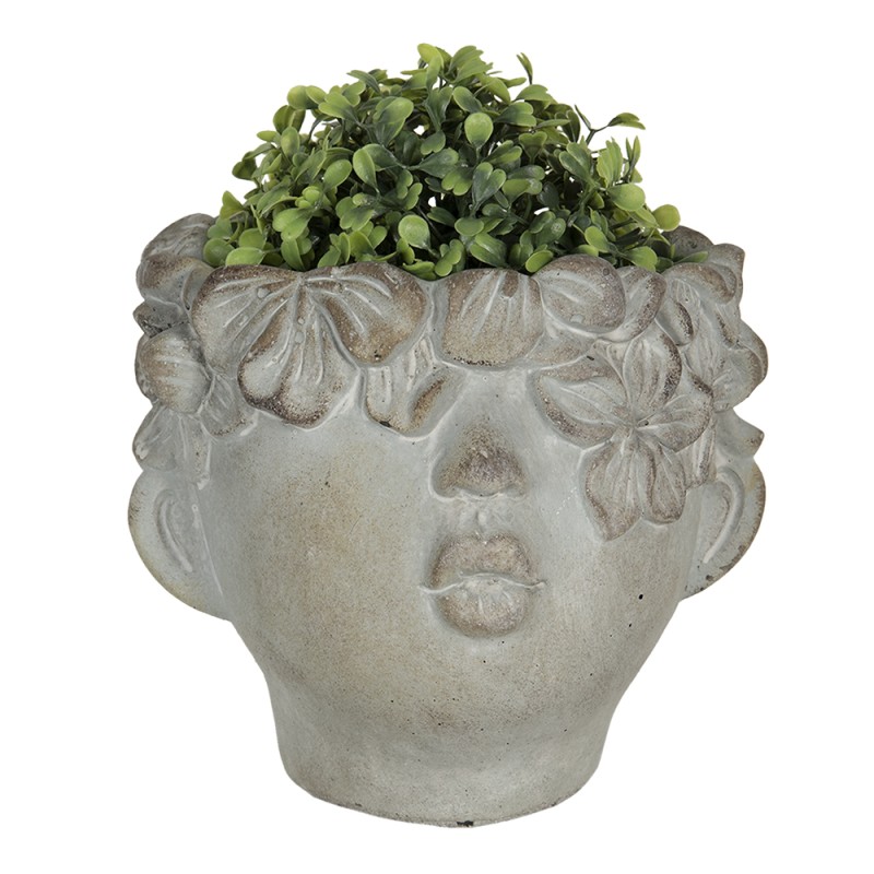 Clayre & Eef Pot de fleurs 20x19x17 cm Gris Pierre