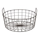 Clayre & Eef Storage Basket Ø 36x19 cm Brown Iron