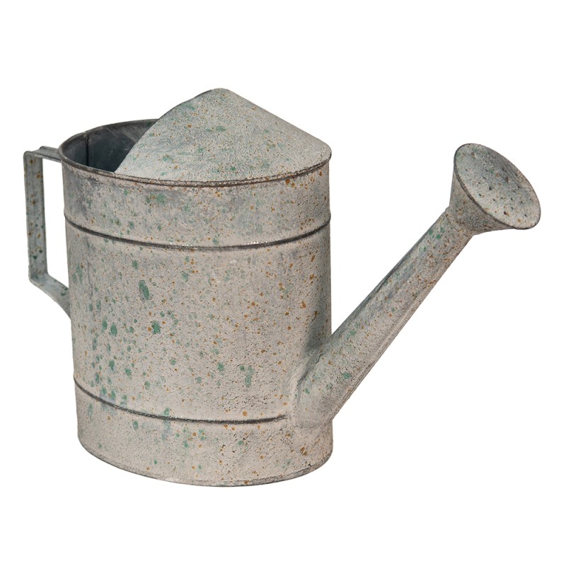 Clayre & Eef Decorative Watering Can 40x14x24 cm Grey Metal Magnolia greenhouse