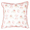 Clayre & Eef Cushion Cover 40x40 cm White Red Cotton Square Apple