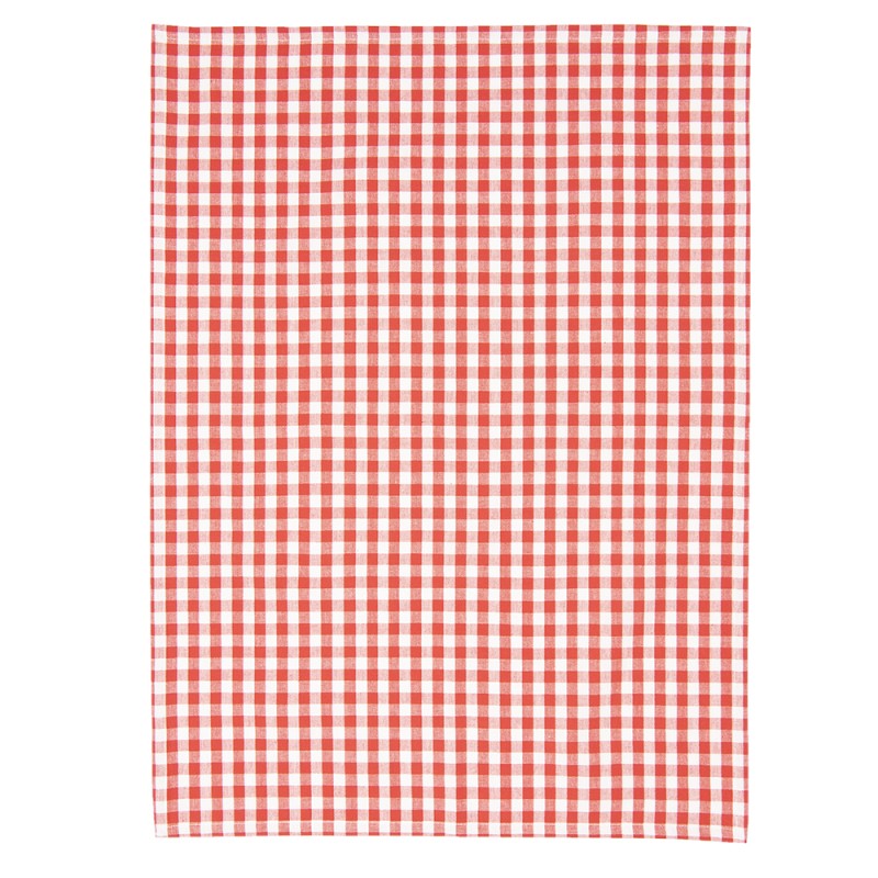 Clayre & Eef Tea Towel  50x70 cm Red White Cotton Diamond