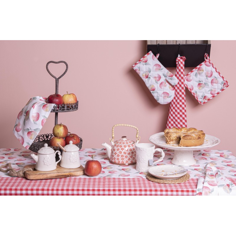 Clayre & Eef Tea Towel  50x70 cm Red White Cotton Diamond