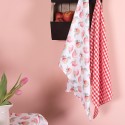 Clayre & Eef Tea Towel  50x70 cm Red White Cotton Diamond