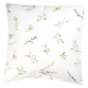 Clayre & Eef Cushion Cover 40x40 cm White Cotton Square Flowers