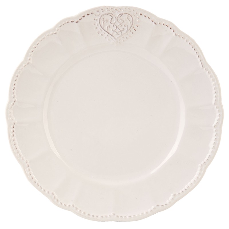 Clayre & Eef Breakfast Plate Ø 21 cm Beige Ceramic Round