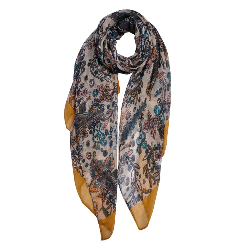 Juleeze Printed Scarf 80x180 cm Yellow Synthetic