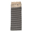Clayre & Eef Throw Blanket 125x150 cm Black Beige Cotton Rectangle