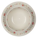Clayre & Eef Breakfast Plate Ø 20 cm Beige Pink Ceramic Round Roses