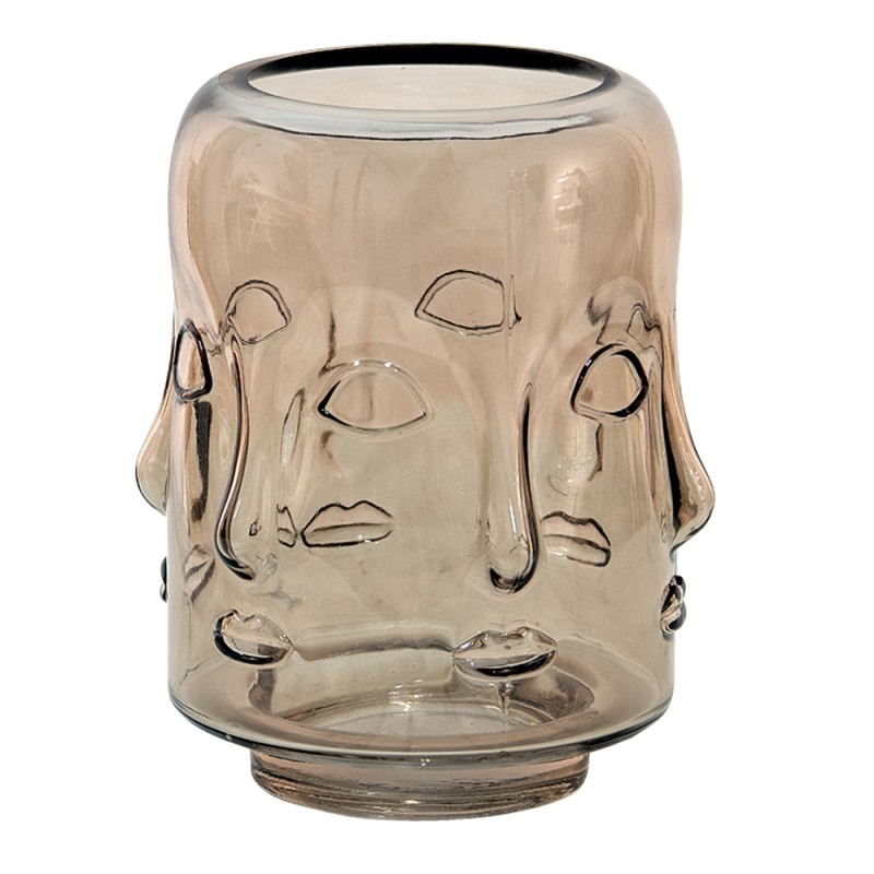 Clayre & Eef Vase Ø 14x18 cm Brown Glass