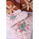 Clayre & Eef Kids' Oven Mitt 12x21 cm Beige Pink Cotton Nutcracker