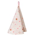 Clayre & Eef Tea Towel  Ø 80 cm Beige Pink Cotton Round Rocking Horse