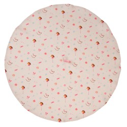 Clayre & Eef Asciugamani da cucina Ø 80 cm Beige Rosa  Cotone Rotondo Cavallo a dondolo