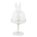 Clayre & Eef Cloche Rabbit Ø 11x24 cm Glass Round