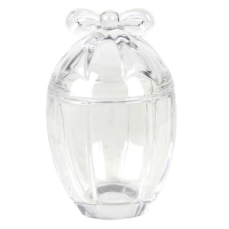Clayre & Eef Glass Jar Egg Ø 9x13 cm Glass