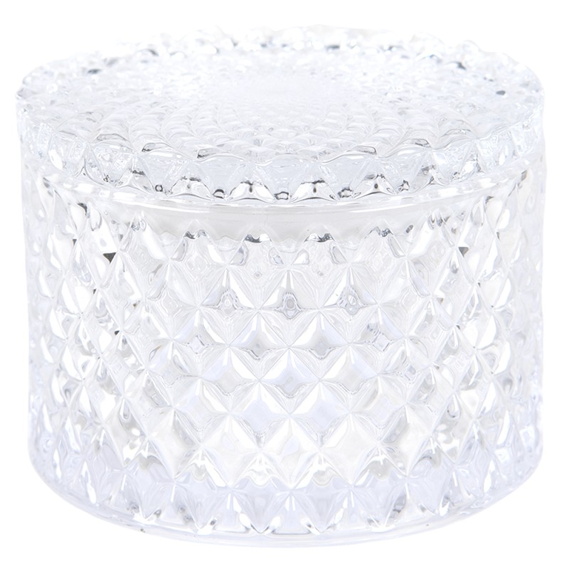 Clayre & Eef Glass Jar Ø 11x8 cm Glass Round