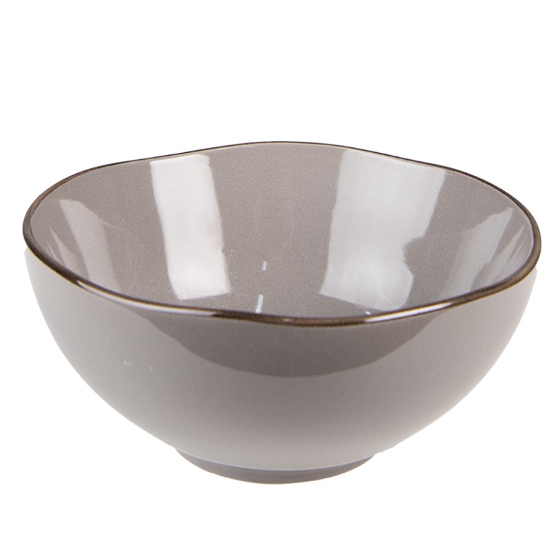 Clayre & Eef Soup Bowl 500 ml Grey Ceramic Round