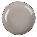 Clayre & Eef Dinner Plate Ø 27 cm Grey Ceramic Round