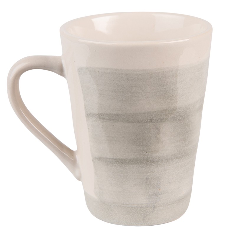 Clayre & Eef Mug 400 ml Grey Green Ceramic