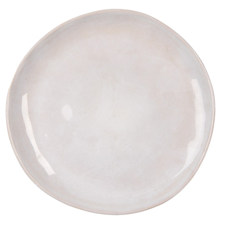 Clayre & Eef Breakfast Plate Ø 22 cm Beige Ceramic Round