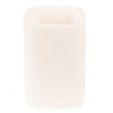 Clayre & Eef Toothbrush Holder 7x7x10 cm White Ceramic Square