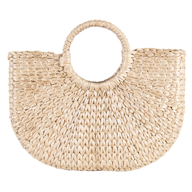 Clayre & Eef Women's Handbag 40x10x35 cm Beige Seagrass Rectangle
