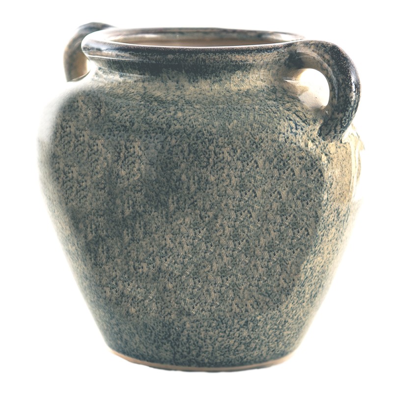 Clayre & Eef Fioriera 21x18x18 cm Verde Ceramica