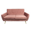 Clayre & Eef Sitzbank 2-Sitzer 2-Zits Rosa Textil