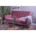 Clayre & Eef Bench 2-seater 2-Zits Pink Textile