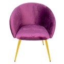 Clayre & Eef Dining Chair 65x64x74 cm Purple Textile