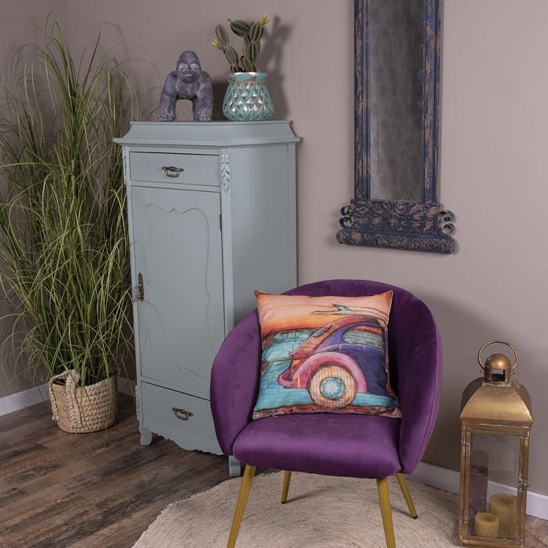 Clayre & Eef Chaise de salle à manger 65x64x74 cm Violet Textile