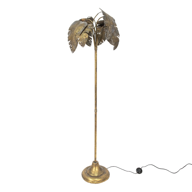 Clayre & Eef Stehlampe 64x64x165 cm Goldfarbig Metall