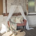 Clayre & Eef Bed Canopy 66x46x36 cm White Iron Semicircle Heart