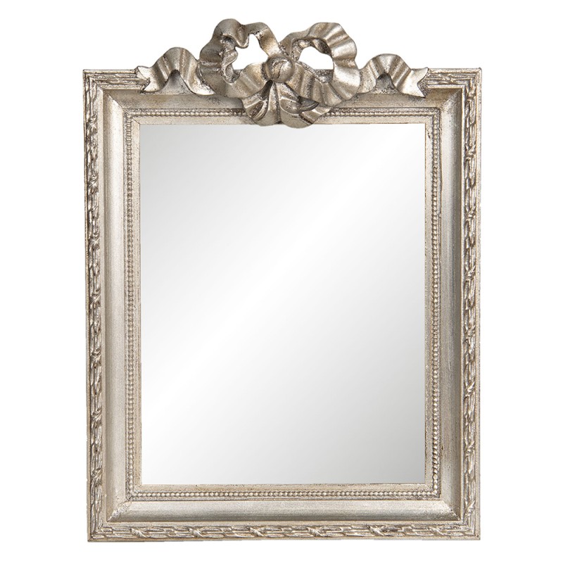 Clayre & Eef Mirror 25x34 cm Silver colored Wood Rectangle