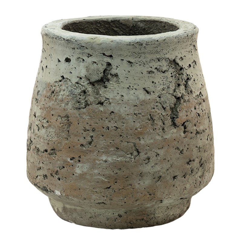 Clayre & Eef Planter Ø 14x14 cm Beige Brown Concrete Round