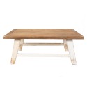 Clayre & Eef Coffee Table 120x60x48 cm White Brown Wood