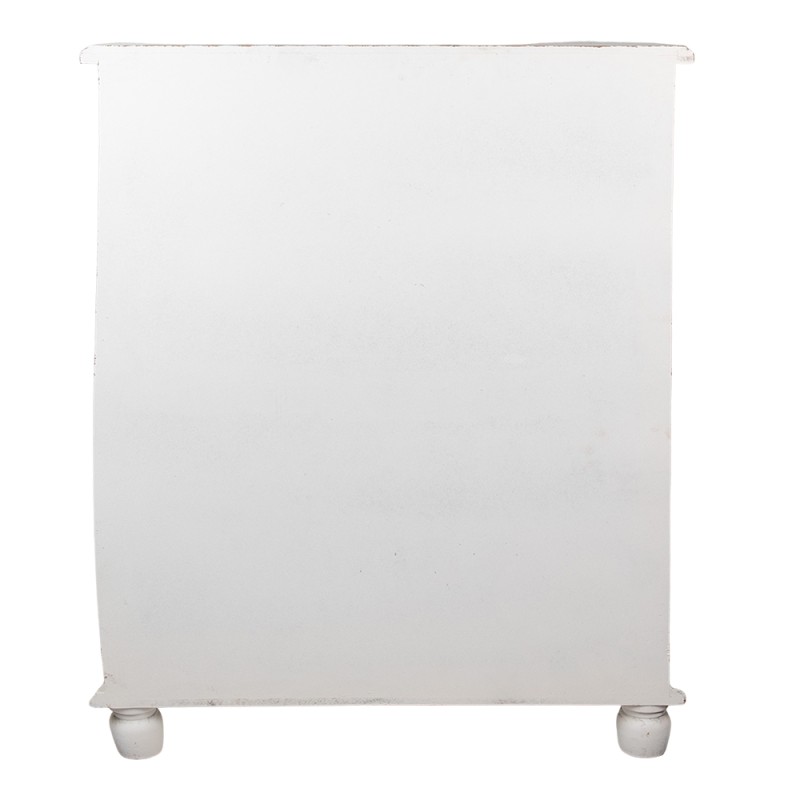 Clayre & Eef Mensola da parete 81x32x103 cm Bianco Legno Ferro Semicerchio
