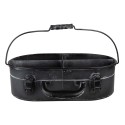 Clayre & Eef Compartment Box 4 compartments 41x26x11 cm Black Iron Oval
