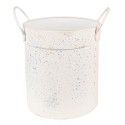 Clayre & Eef Decorative Bucket 21x18x23 cm Beige Iron Round