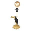 Clayre & Eef Lamp Base  Toucan 14x10x31 cm Gold colored Black Plastic
