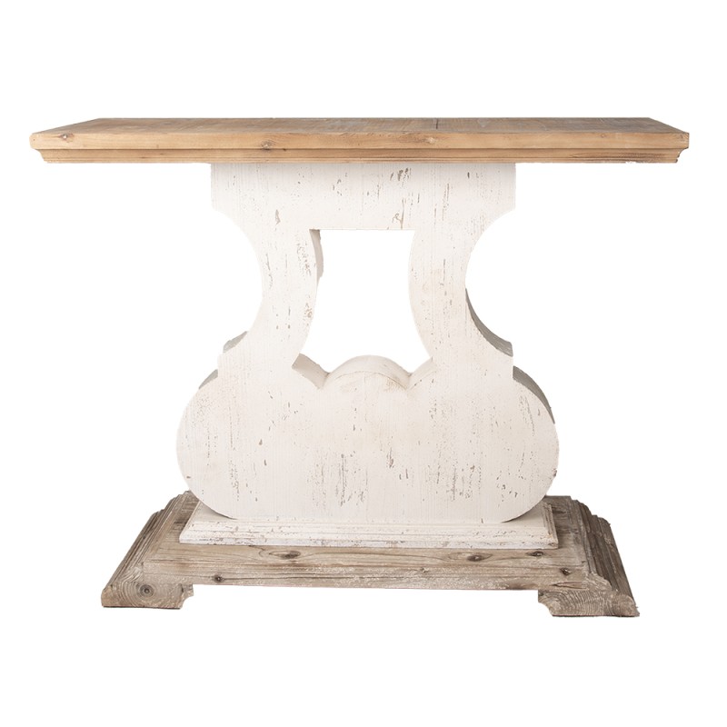 Clayre & Eef Side Table 121x40x99 cm Beige Grey Wood