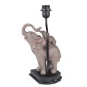 Clayre & Eef Piede de lampe Éléphant 21x14x36 cm Gris Marron Plastique