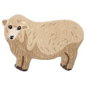 Clayre & Eef Rug Sheep 60x90 cm Brown Beige Wool