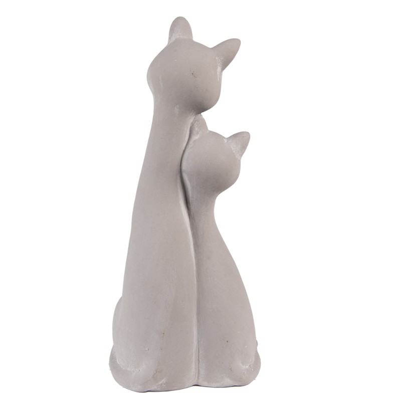 Clayre & Eef Figurine Cat 32 cm Grey Beige Ceramic