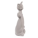 Clayre & Eef Figur Katze 32 cm Grau Beige Keramik