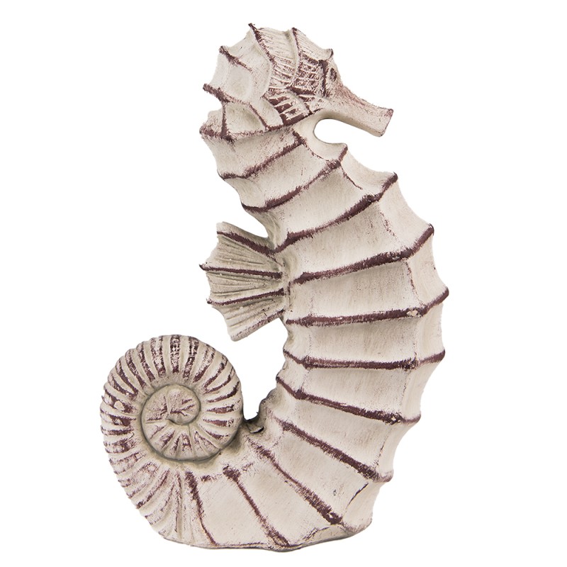Clayre & Eef Figurine Hippocampe 28 cm Beige Marron Céramique Hippocampe