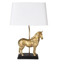 Clayre & Eef Tafellamp Paard 35x18x55 cm  Goudkleurig Wit Kunststof