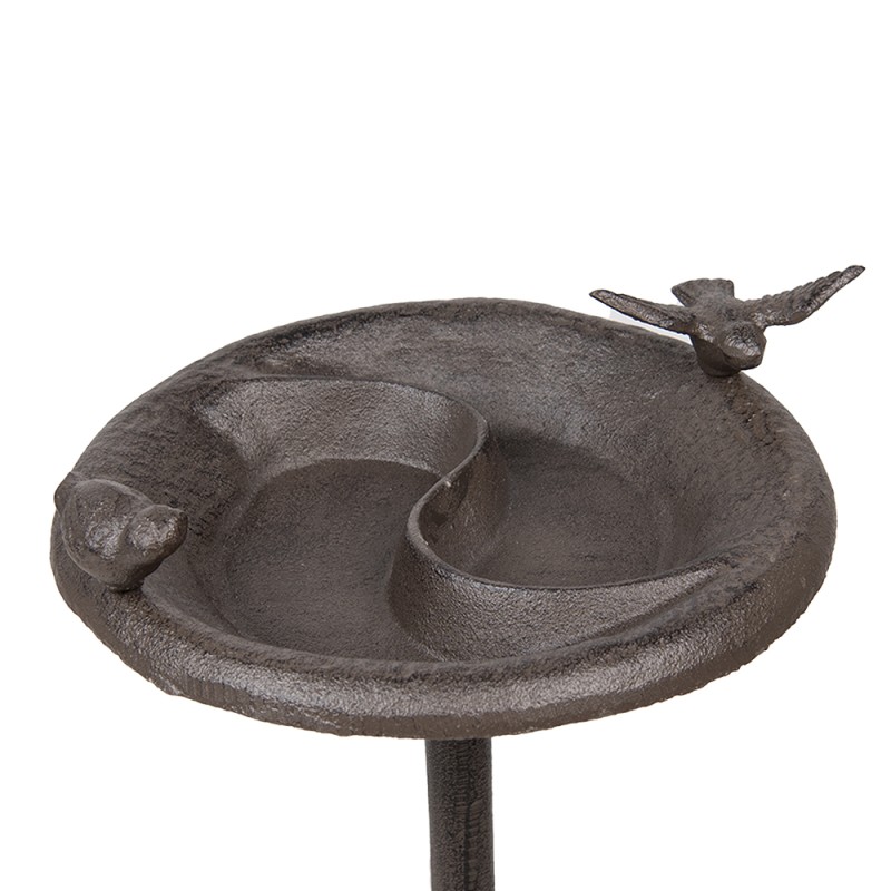 Clayre & Eef Vaschetta per l'alimentazione degli uccelli 23x25x52 cm Marrone Ferro