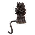 Clayre & Eef Hook Christmas Stocking Pinecone 6x11x20 cm Brown Iron